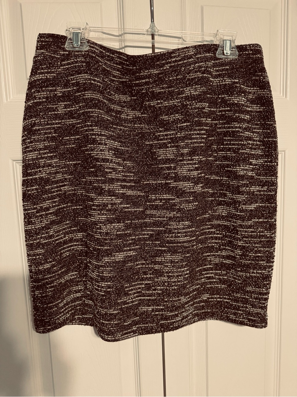 LOFT Outlet Black, Brown & White Marled Pencil Skirt
